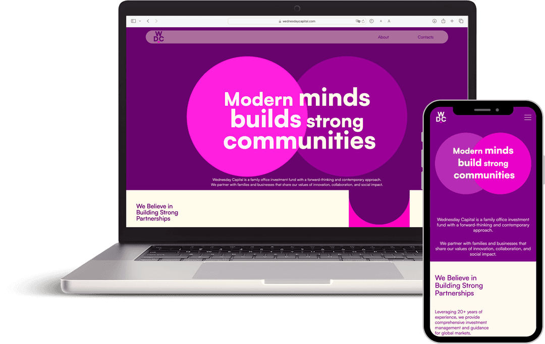 Website dashboard interface